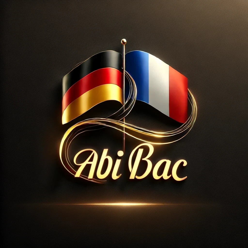 DALL·E 2024-12-18 17.08.09 - A sleek and elegant digital design featuring the German flag on the left (representing 'abi') and the French flag on the right (representing 'bac'), w.webp